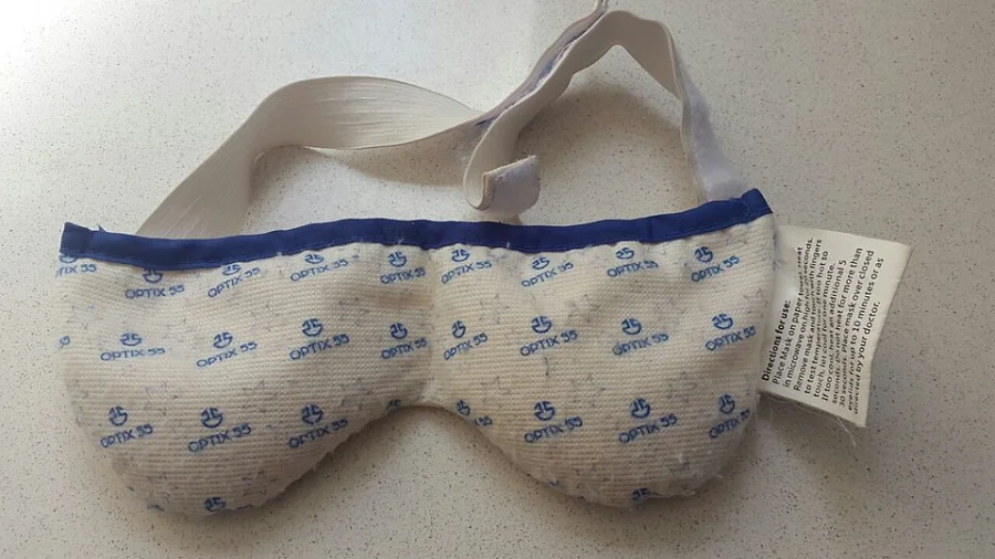 Masque chauffant à poser sur les yeux pour une compresse chaude